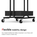Three-Tier Home Trolley, With Handle And Wheels - Black - Image 3