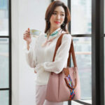 Women Handbags Shoulder Bags 4 Pcs Handbags For Ladies Top-Handles Crossbody Bags Purse Wallet - Image 8