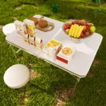 Folding Table Portable Foldable Camping Picnic Table, Extra Strength Aluminium Gardern Tables For Indoor Outdoor Party Dining - Image 4