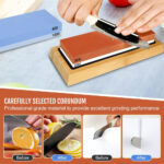 Knife Sharpening Stone Kit 4001000, 30008000 Grit Double Sided Whetstone WBase - Image 3