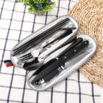 Camping Cutlery Set, 9 Pieces, Outdoor Camping Cutlery Set, Stainless Steel Travel Cutlery,  Box Pack, Portable - Image 4