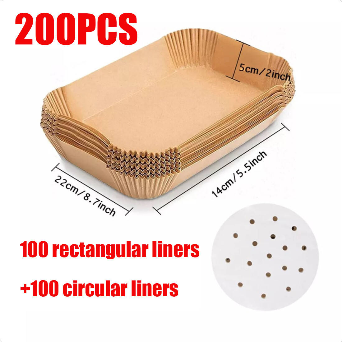 702f2309-3c6a-462d-9f02-ad5aea591b67.jpg NEW 100 Air Fryer Paper Disposable NonStick Parchment UK - Image 1