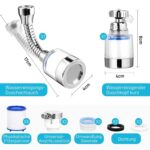2-pack Water Filter Faucet, 360  Rotatable, Limescale Filter For Drinking Water, Suitable For Kitchen And Bathroom - Image 5