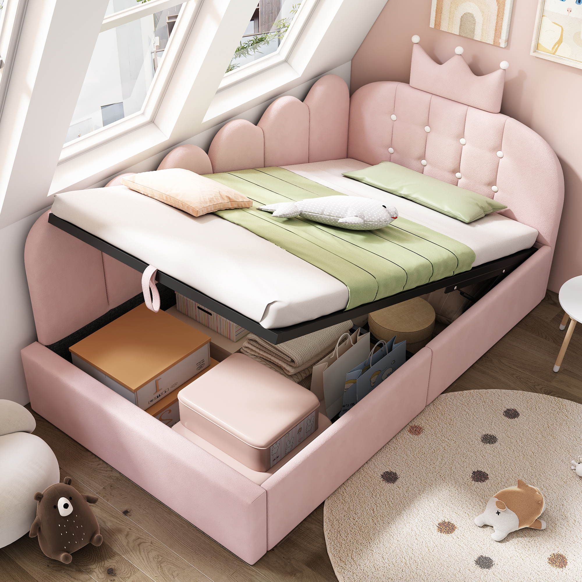 f2587a4f-a006-408d-81b0-e9d3eb4de0dc.jpg Upholstered Daybed With Hydraulic Storage - Image 1